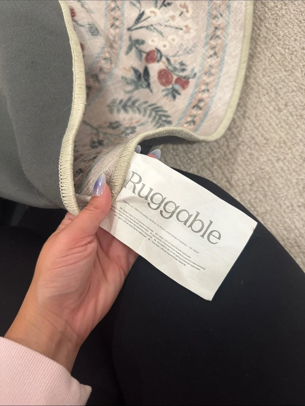 Ruggable • 6’ Round Juniper Neutral Multicolor Flatwoven Washable Rug